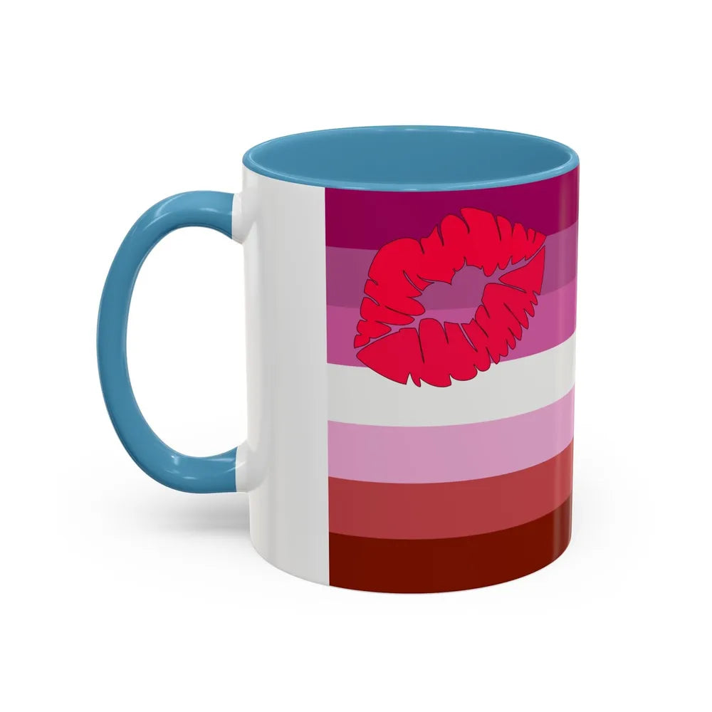 Lipstick lesbian Pride Flag - Accent Coffee Mug-Go Mug Yourself