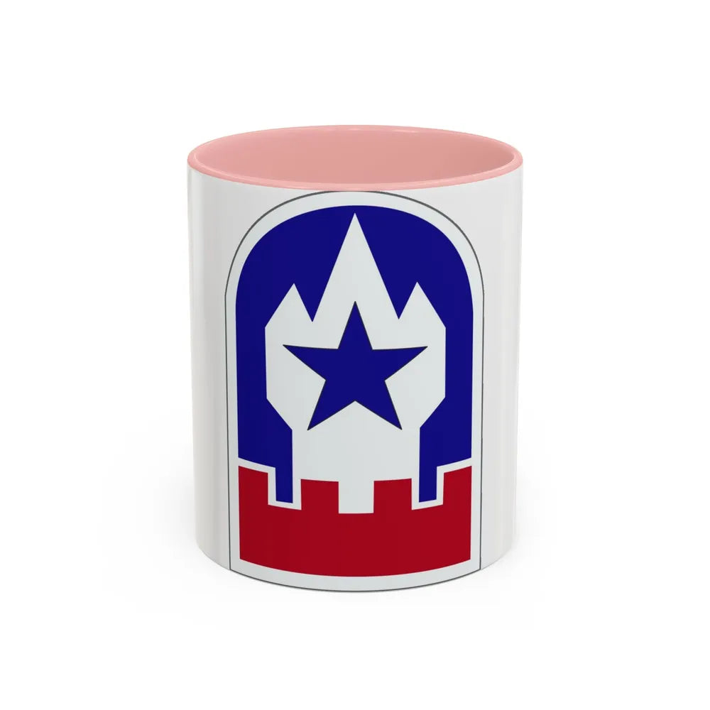 Engineer Command Europe (U.S. Army) Accent Coffee Mug-11oz-Pink-Go Mug Yourself