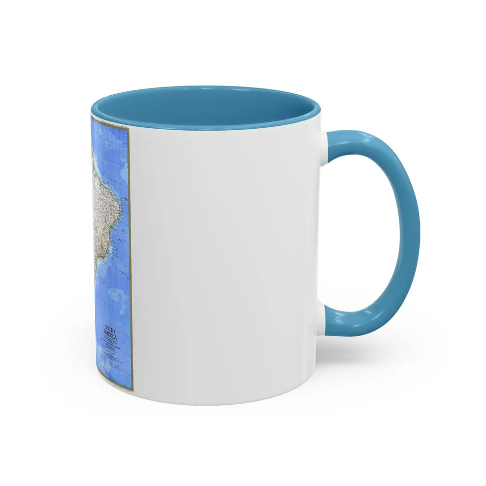 South America (1972) (Map) Accent Coffee Mug-Go Mug Yourself