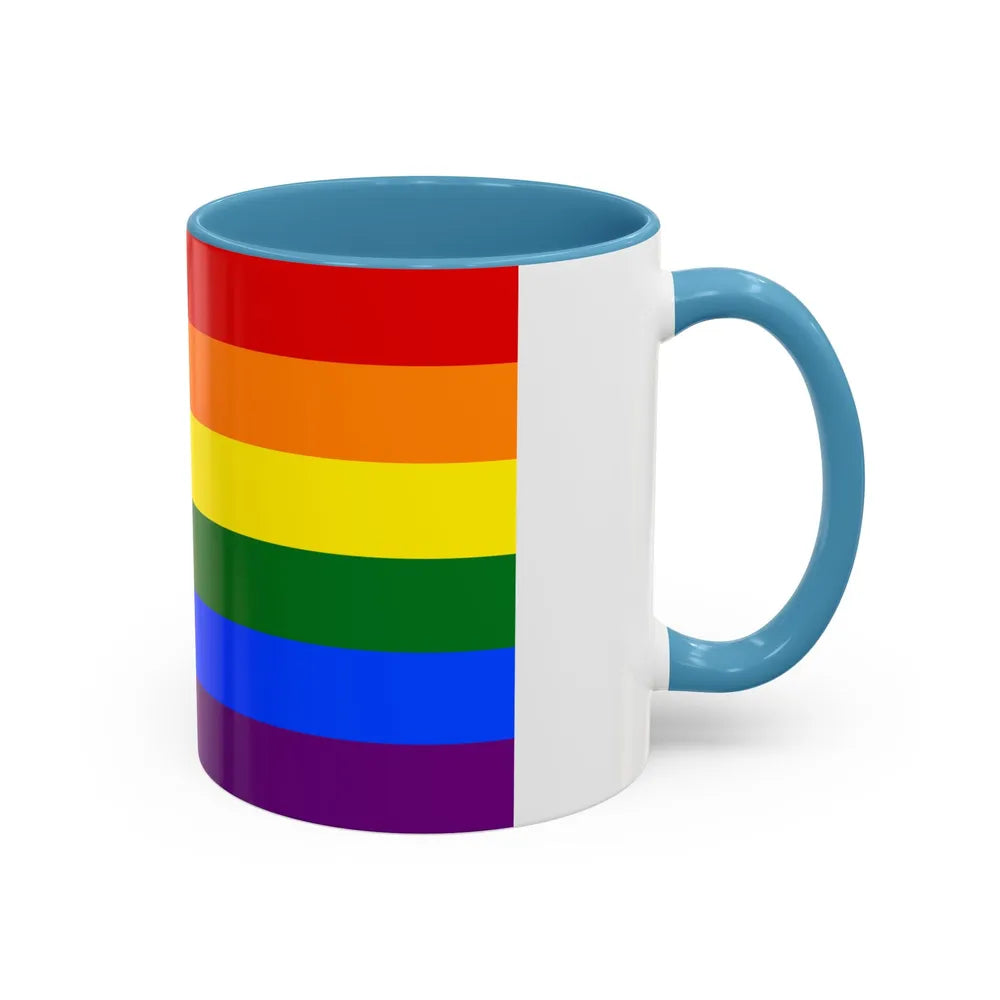 LGBTQ+ rainbow flag Quasar Progress Pride Flag - Accent Coffee Mug-Go Mug Yourself