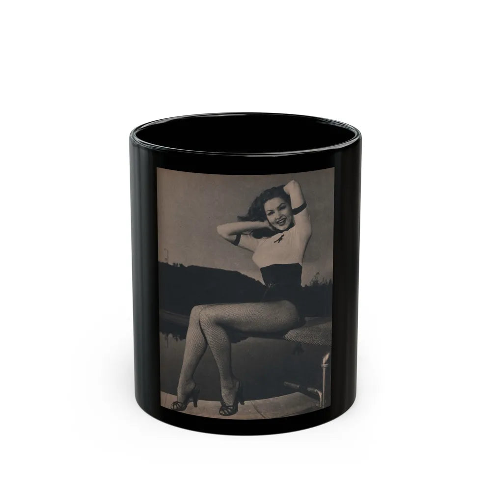 Julie Newmar #166 - Pages 15 Pages 2 of 5 with, Julie+1 Full Page B&W Photo from COVER GIRLS MODELS Mag. Nov. '53 (Vintage Female Icon) Black Coffee Mug-11oz-Go Mug Yourself