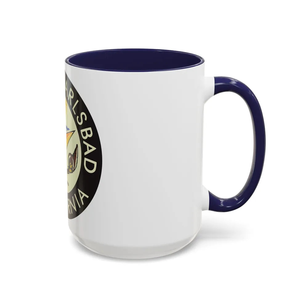 Seal of Carlsbad California - Accent Coffee Mug-Go Mug Yourself