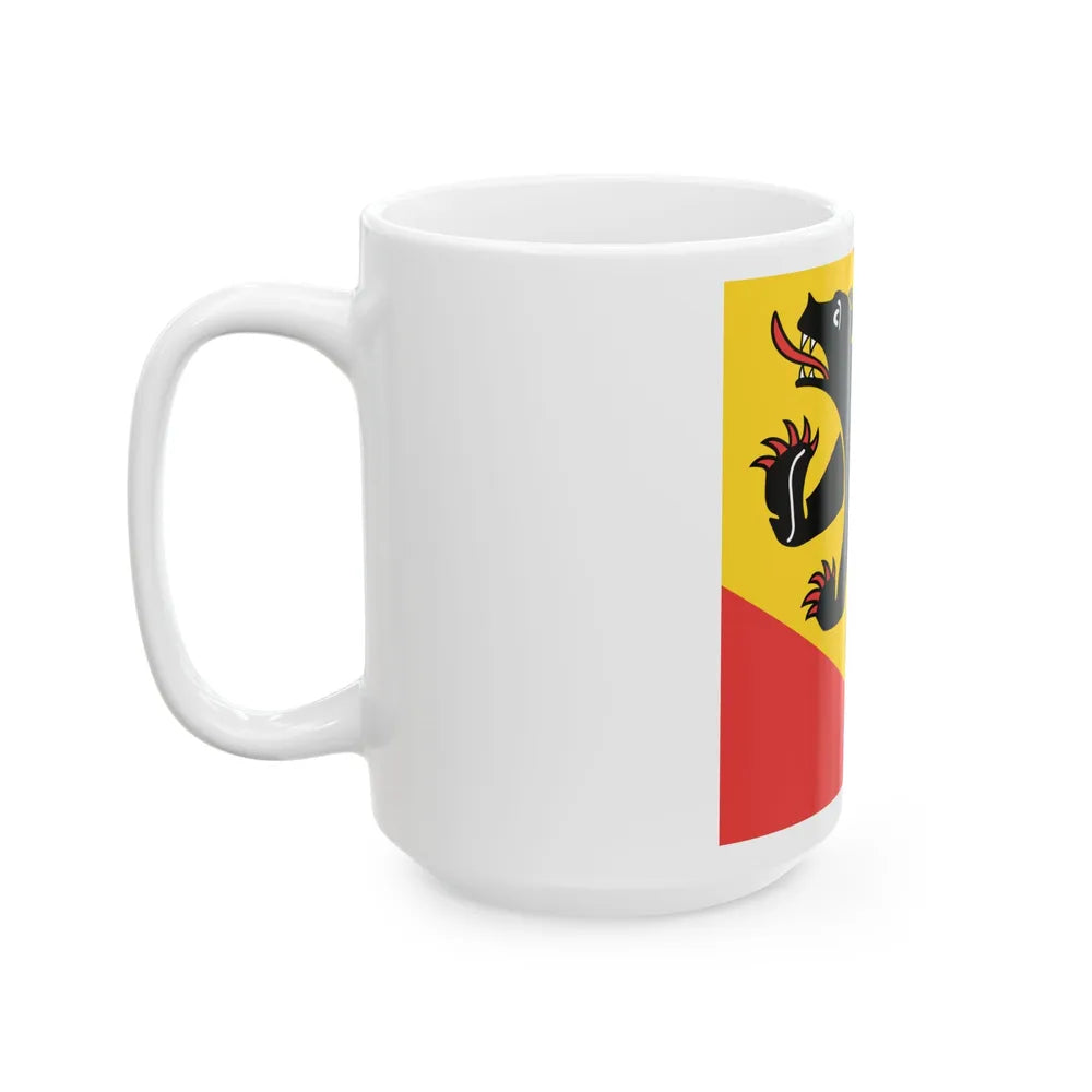 Flag of Canton of Bern Switzerland - White Coffee Mug-Go Mug Yourself