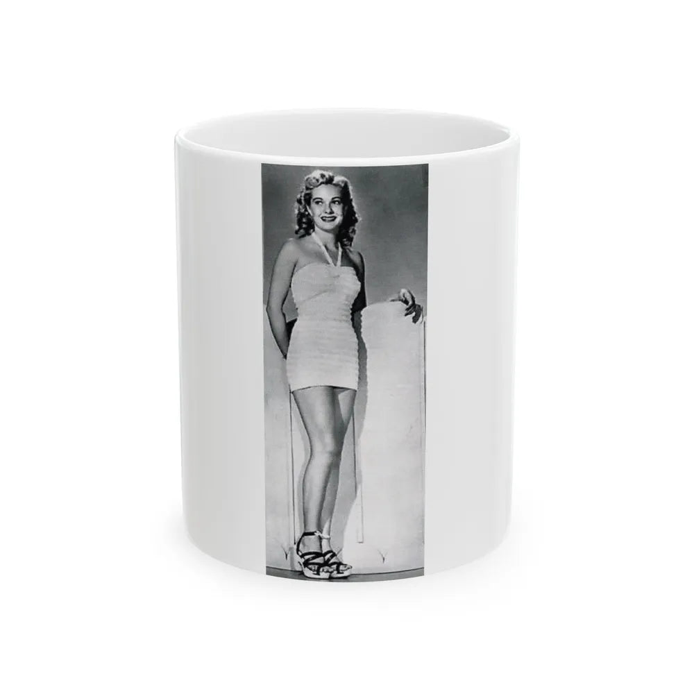 Lori Nelson #50 - Printed & Scanned (Vintage Female Icon) White Coffee Mug-11oz-Go Mug Yourself