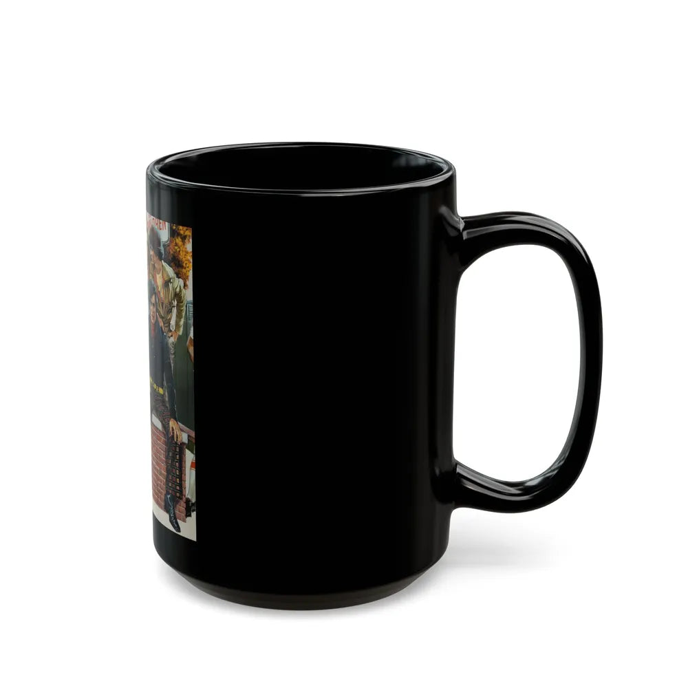 Bus Stop, 1970s - Black Coffee Mug-Go Mug Yourself