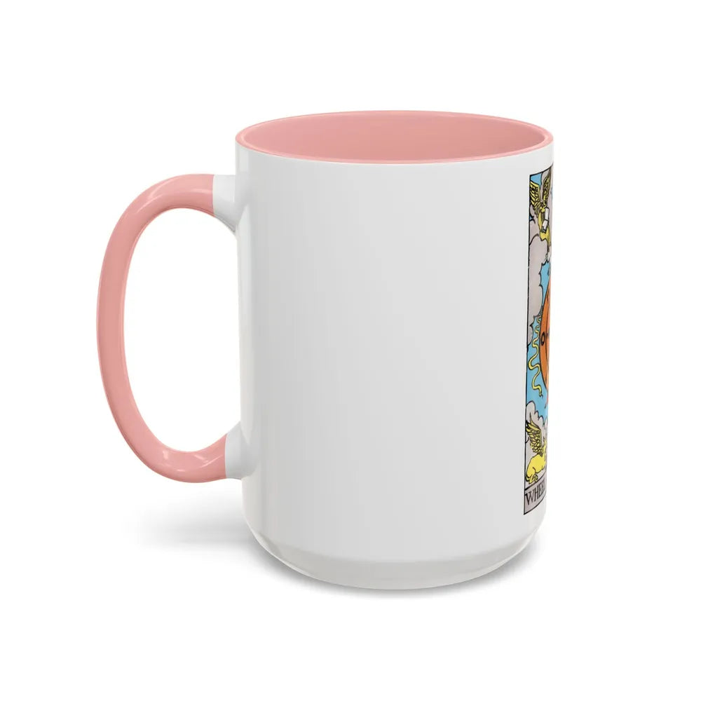 Wheel of Fortune (Tarot Card) Accent Coffee Mug-Go Mug Yourself