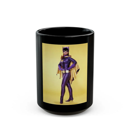 Yvonne Craig #123 - Batgirl Photo (Vintage Female Icon) Black Coffee Mug-15oz-Go Mug Yourself