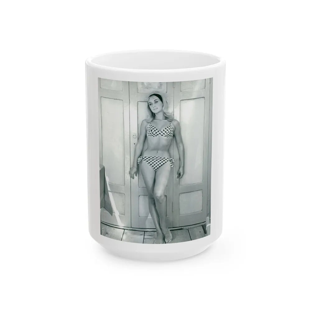 Linda Gaye Scott #01 (Vintage Female Icon) White Coffee Mug-15oz-Go Mug Yourself