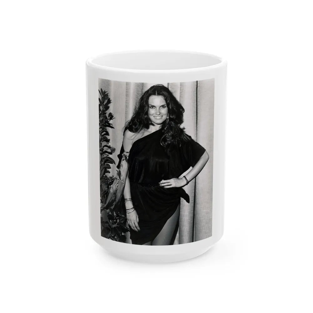 Caroline Munro #290 (Vintage Female Icon) White Coffee Mug-15oz-Go Mug Yourself