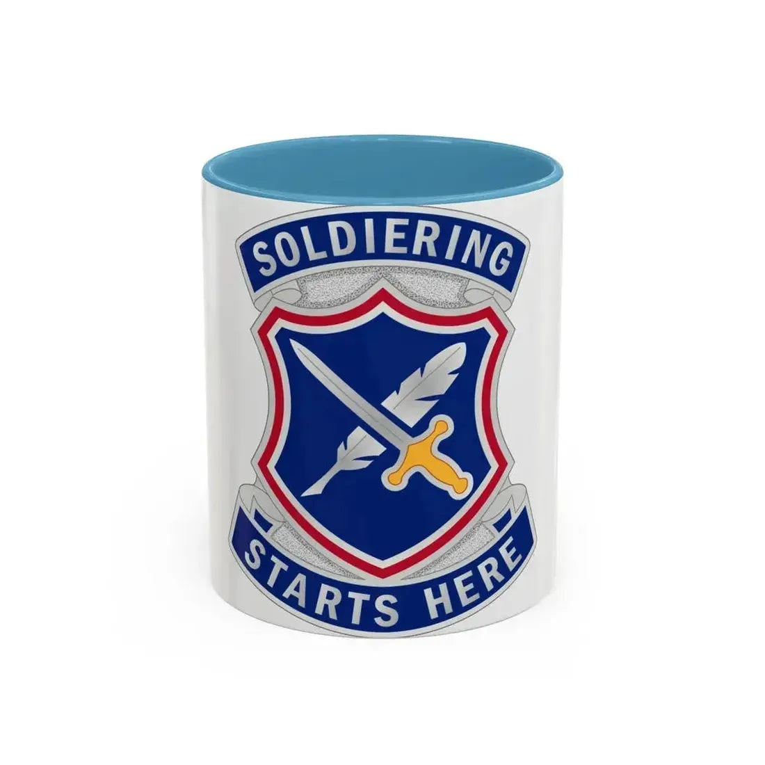 95th Adjutant General Battalion (U.S. Army) Accent Coffee Mug 11oz Light Blue - Go Mug Yourself