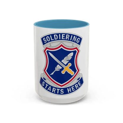 95th Adjutant General Battalion (U.S. Army) Accent Coffee Mug 15oz Light Blue - Go Mug Yourself