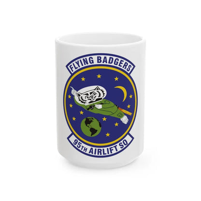 95th Airlift Squadron (U.S. Air Force) White Coffee Mug-15oz-Go Mug Yourself