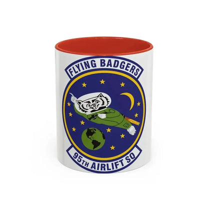 95th Airlift Squadron (U.S. Air Force) Accent Coffee Mug 11oz Red - Go Mug Yourself