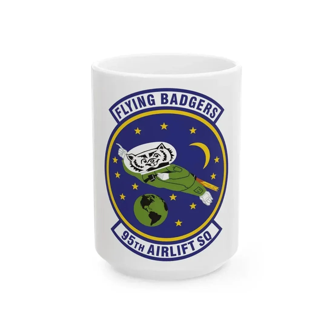 95th Airlift Squadron (U.S. Air Force) White Coffee Mug 15oz - Go Mug Yourself