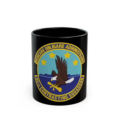 95th Contracting Squadron (U.S. Air Force) Black Coffee Mug-11oz-Go Mug Yourself