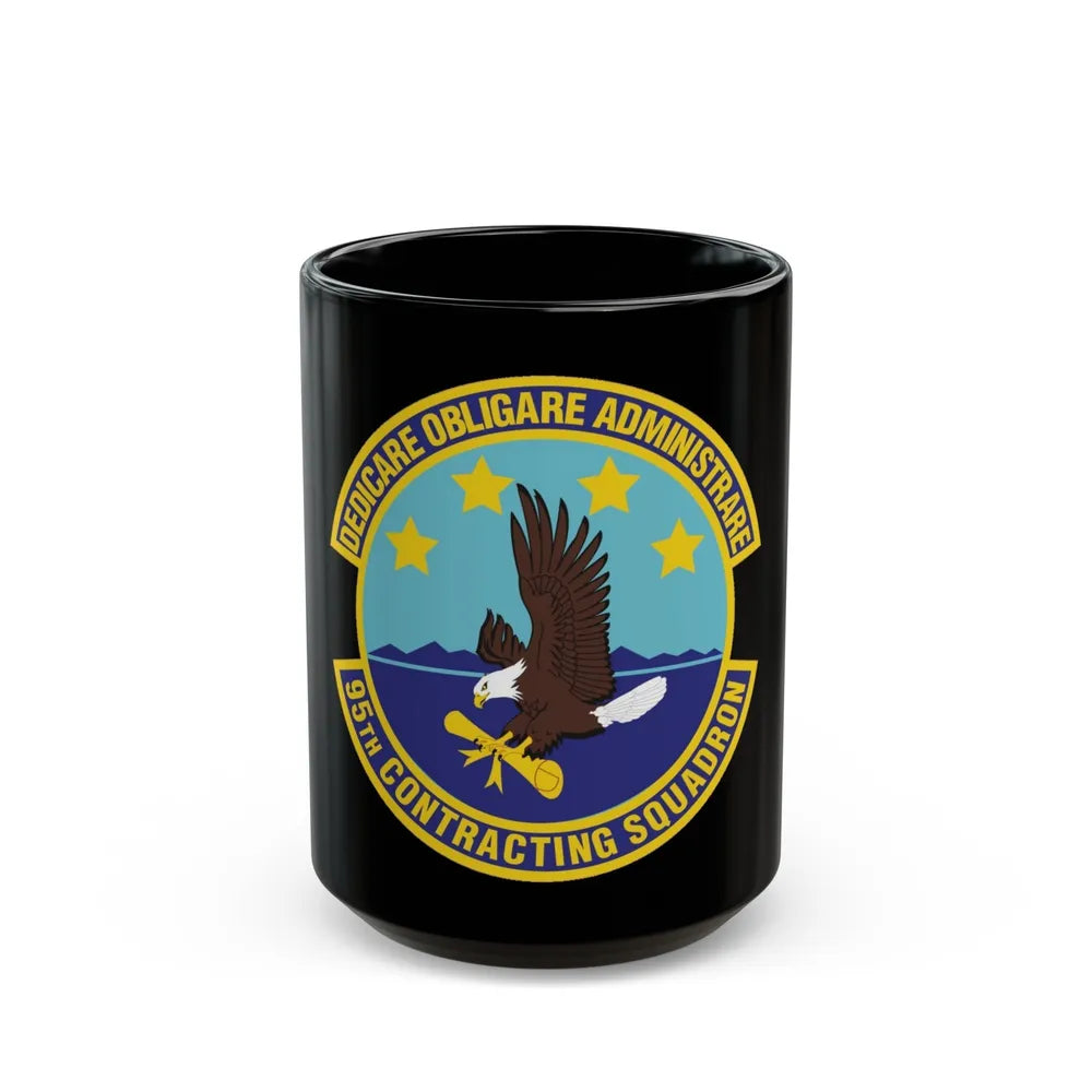 95th Contracting Squadron (U.S. Air Force) Black Coffee Mug-15oz-Go Mug Yourself