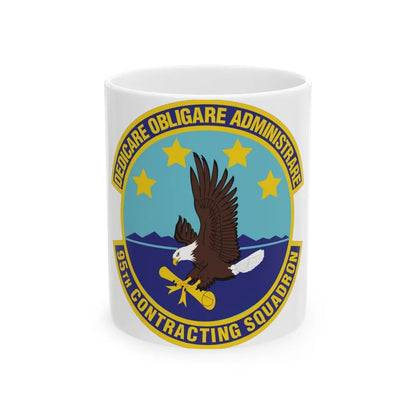 95th Contracting Squadron (U.S. Air Force) White Coffee Mug-11oz-Go Mug Yourself