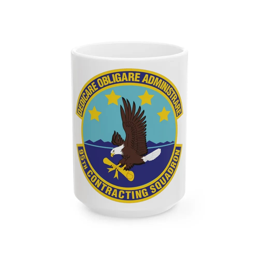 95th Contracting Squadron (U.S. Air Force) White Coffee Mug-15oz-Go Mug Yourself