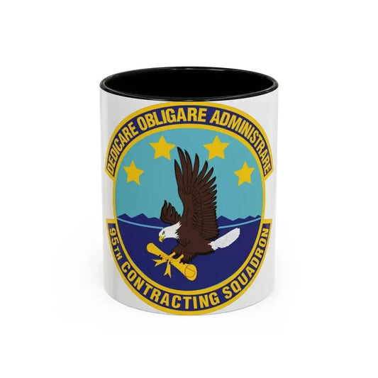 95th Contracting Squadron (U.S. Air Force) Accent Coffee Mug 11oz Black - Go Mug Yourself
