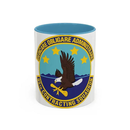 95th Contracting Squadron (U.S. Air Force) Accent Coffee Mug 11oz Light Blue - Go Mug Yourself