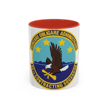 95th Contracting Squadron (U.S. Air Force) Accent Coffee Mug 11oz Red - Go Mug Yourself