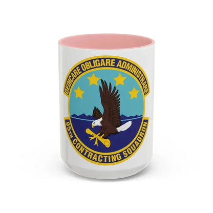 95th Contracting Squadron (U.S. Air Force) Accent Coffee Mug 15oz Pink - Go Mug Yourself