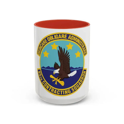 95th Contracting Squadron (U.S. Air Force) Accent Coffee Mug 15oz Red - Go Mug Yourself