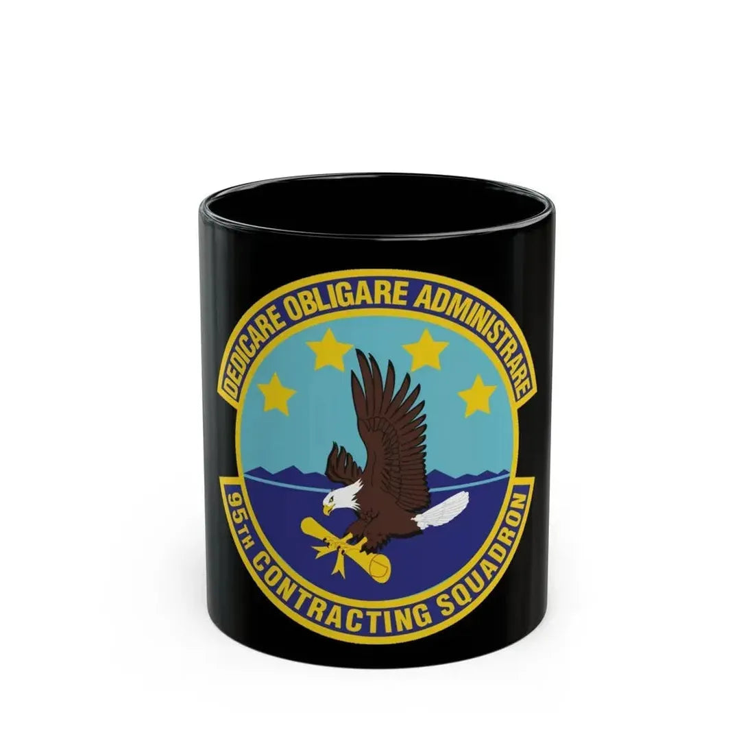 95th Contracting Squadron (U.S. Air Force) Black Coffee Mug 11oz - Go Mug Yourself