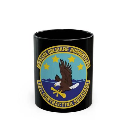 95th Contracting Squadron (U.S. Air Force) Black Coffee Mug 11oz - Go Mug Yourself