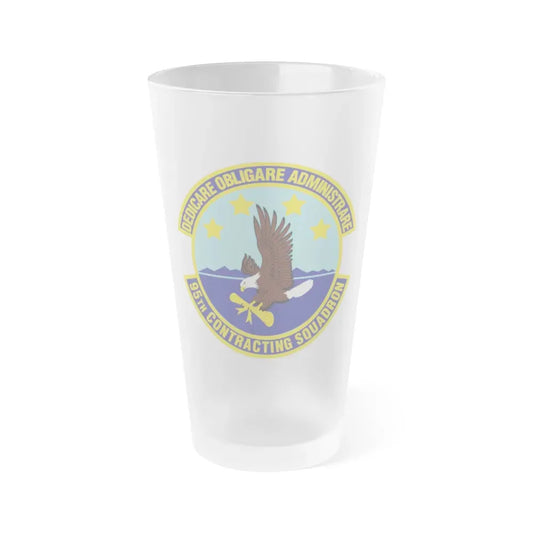95th Contracting Squadron (U.S. Air Force) Frosted Pint Glass 16oz Default Title - Go Mug Yourself