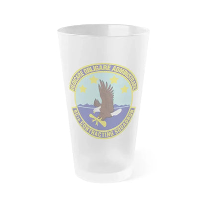 95th Contracting Squadron (U.S. Air Force) Frosted Pint Glass 16oz Default Title - Go Mug Yourself