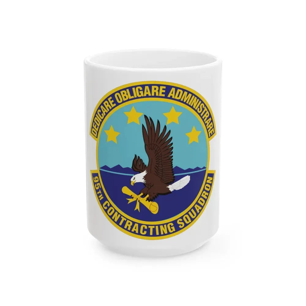 95th Contracting Squadron (U.S. Air Force) White Coffee Mug 15oz - Go Mug Yourself