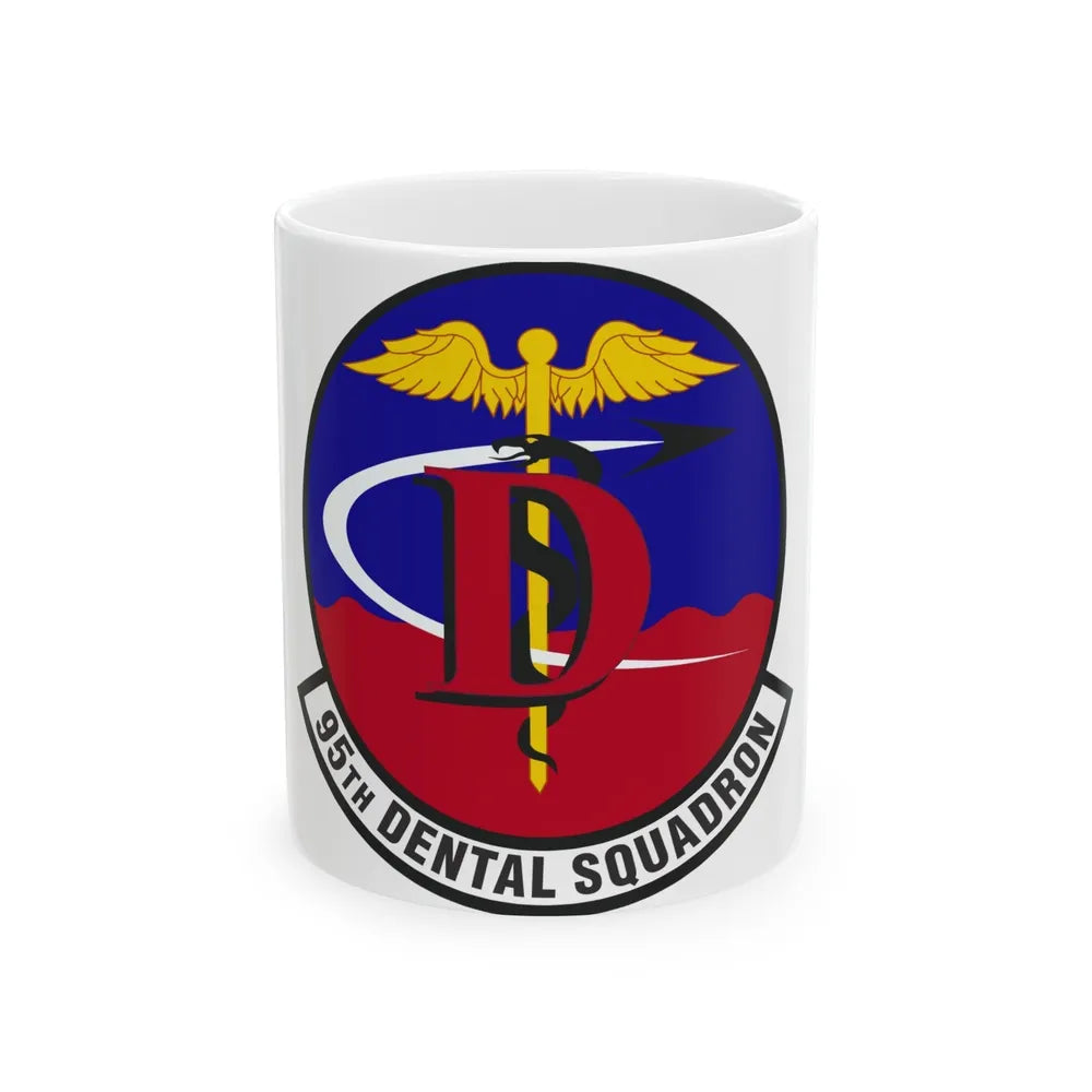 95th Dental Squadron (U.S. Air Force) White Coffee Mug-11oz-Go Mug Yourself