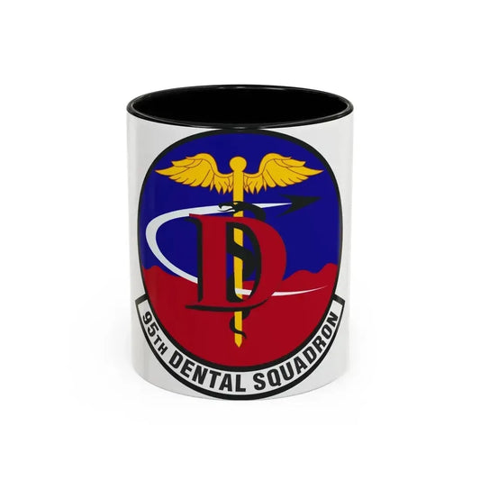 95th Dental Squadron (U.S. Air Force) Accent Coffee Mug 11oz Black - Go Mug Yourself