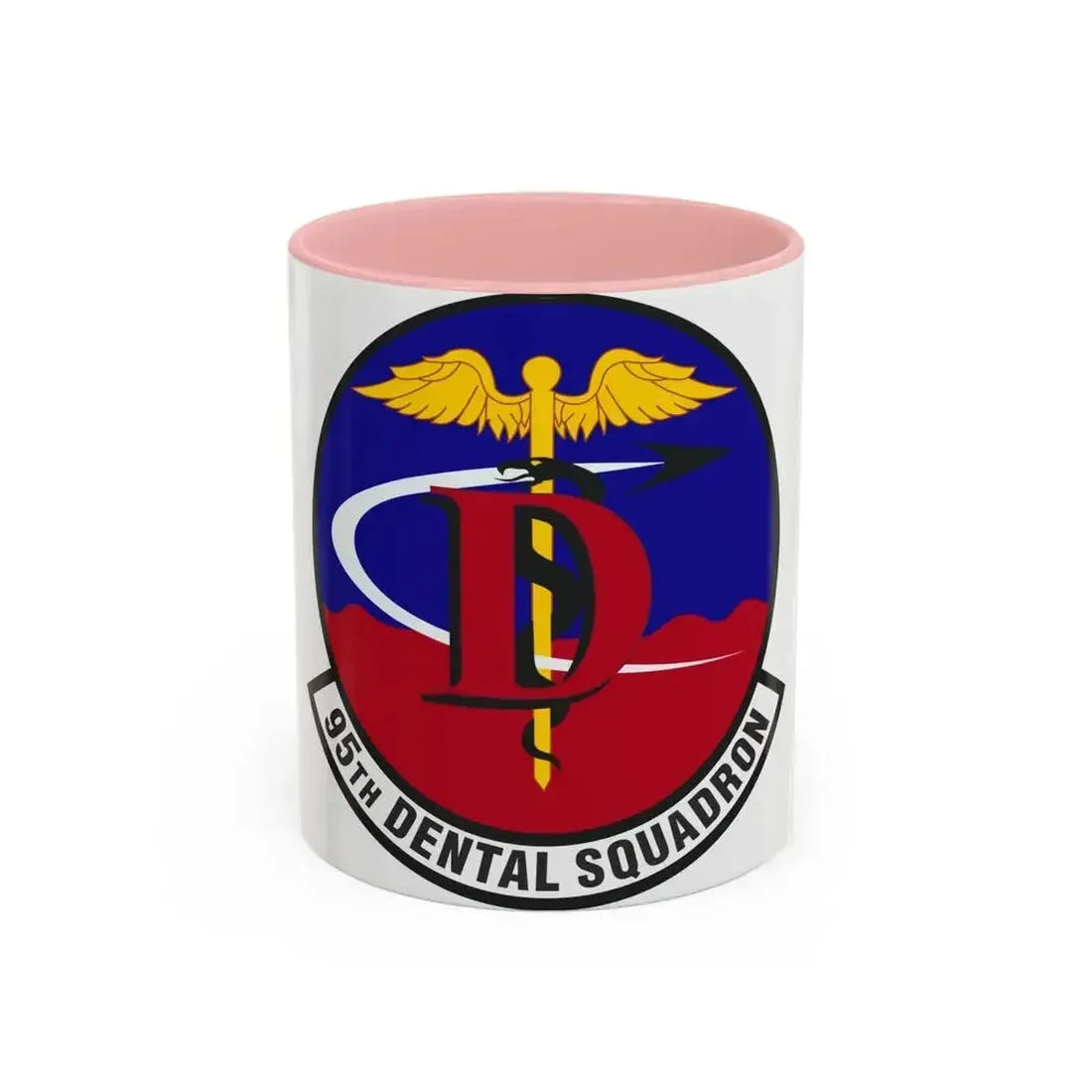 95th Dental Squadron (U.S. Air Force) Accent Coffee Mug 11oz Pink - Go Mug Yourself