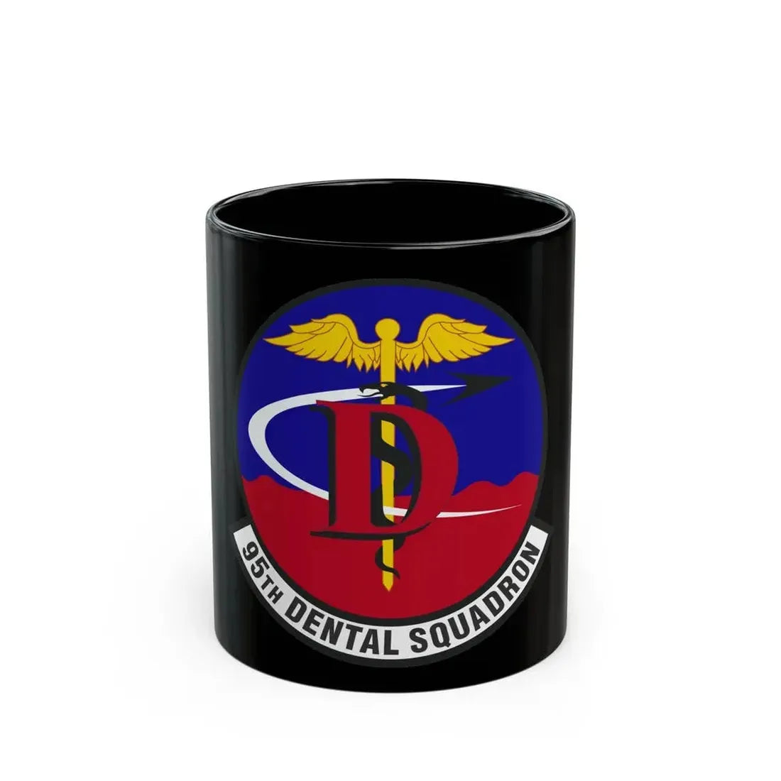 95th Dental Squadron (U.S. Air Force) Black Coffee Mug 11oz - Go Mug Yourself