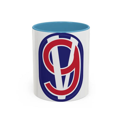 95th Infantry Division (U.S. Army) Accent Coffee Mug-11oz-Light Blue-Go Mug Yourself