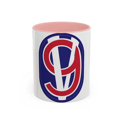 95th Infantry Division (U.S. Army) Accent Coffee Mug-11oz-Pink-Go Mug Yourself