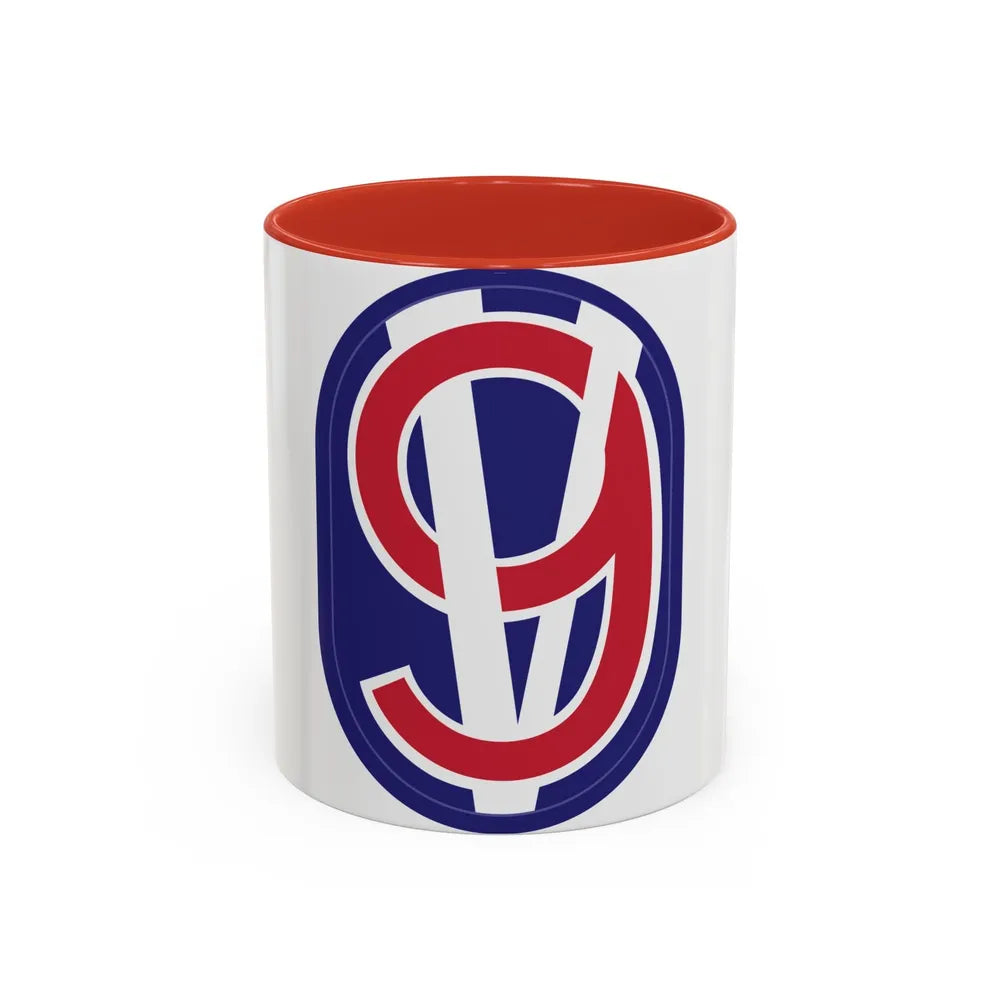 95th Infantry Division (U.S. Army) Accent Coffee Mug-11oz-Red-Go Mug Yourself