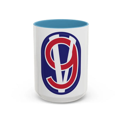 95th Infantry Division (U.S. Army) Accent Coffee Mug-15oz-Light Blue-Go Mug Yourself