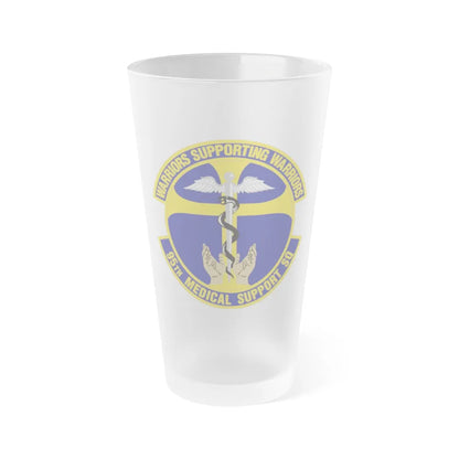 95th Medical Support Squadron (U.S. Air Force) Frosted Pint Glass 16oz-16oz-Frosted-Go Mug Yourself