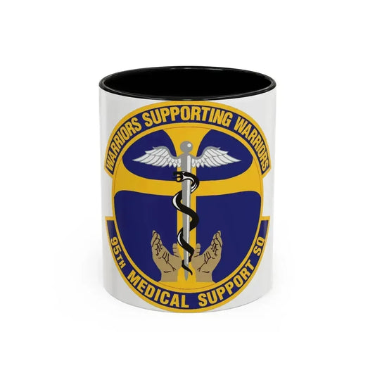 95th Medical Support Squadron (U.S. Air Force) Accent Coffee Mug 11oz Black - Go Mug Yourself