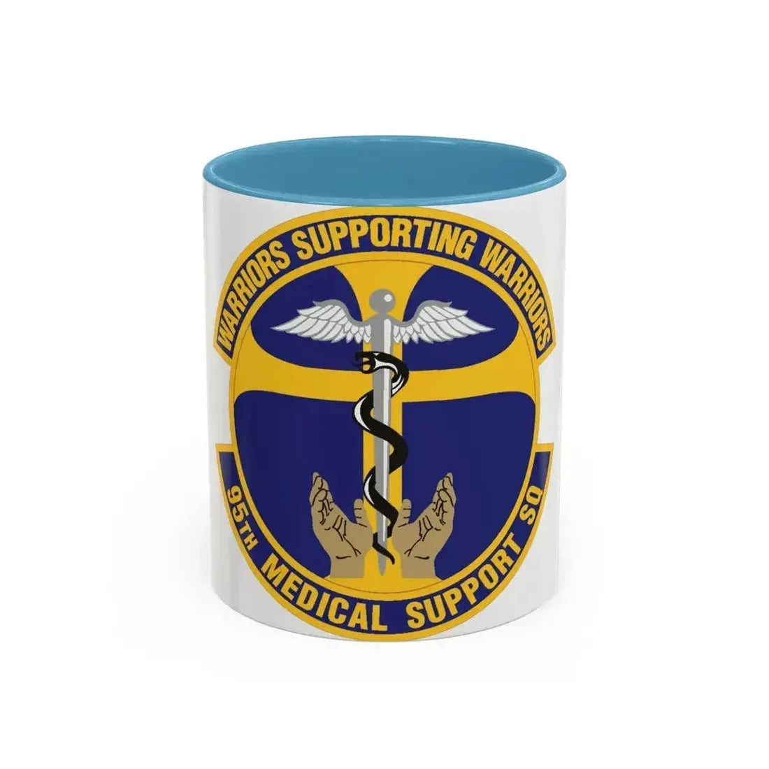 95th Medical Support Squadron (U.S. Air Force) Accent Coffee Mug 11oz Light Blue - Go Mug Yourself