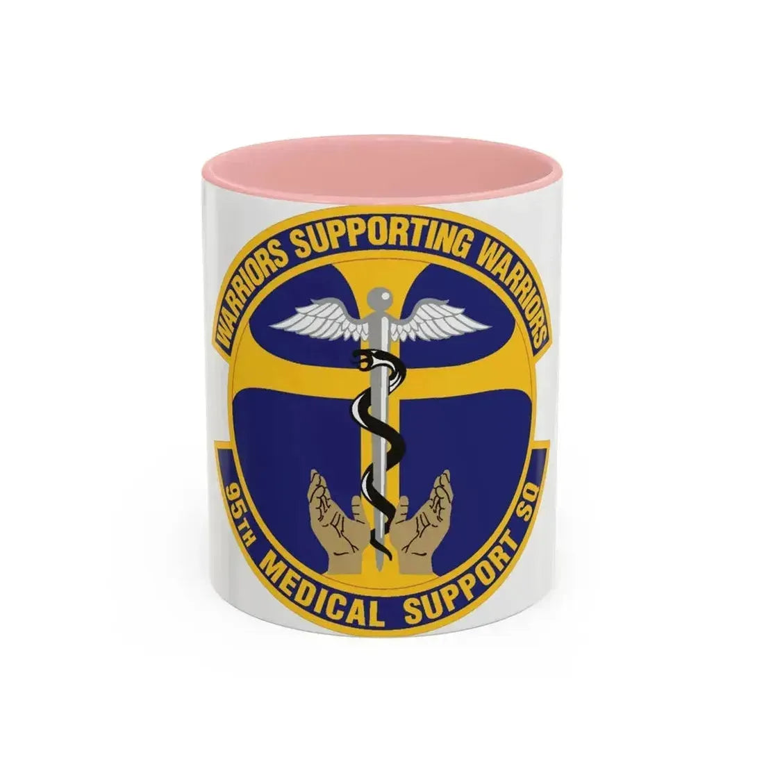 95th Medical Support Squadron (U.S. Air Force) Accent Coffee Mug 11oz Pink - Go Mug Yourself