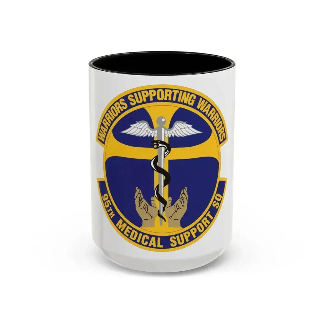 95th Medical Support Squadron (U.S. Air Force) Accent Coffee Mug 15oz Black - Go Mug Yourself
