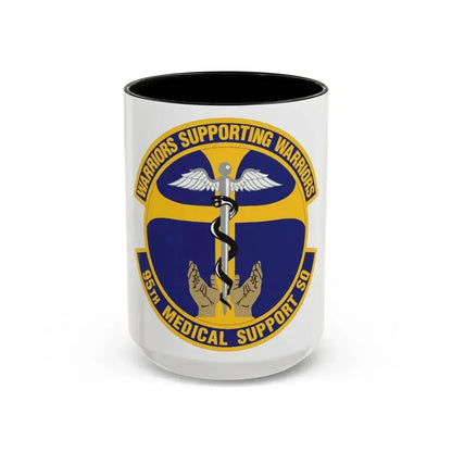 95th Medical Support Squadron (U.S. Air Force) Accent Coffee Mug 15oz Black - Go Mug Yourself