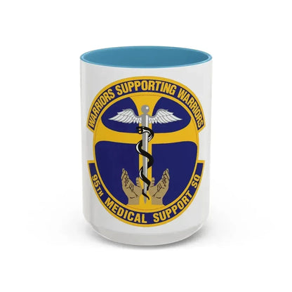 95th Medical Support Squadron (U.S. Air Force) Accent Coffee Mug 15oz Light Blue - Go Mug Yourself