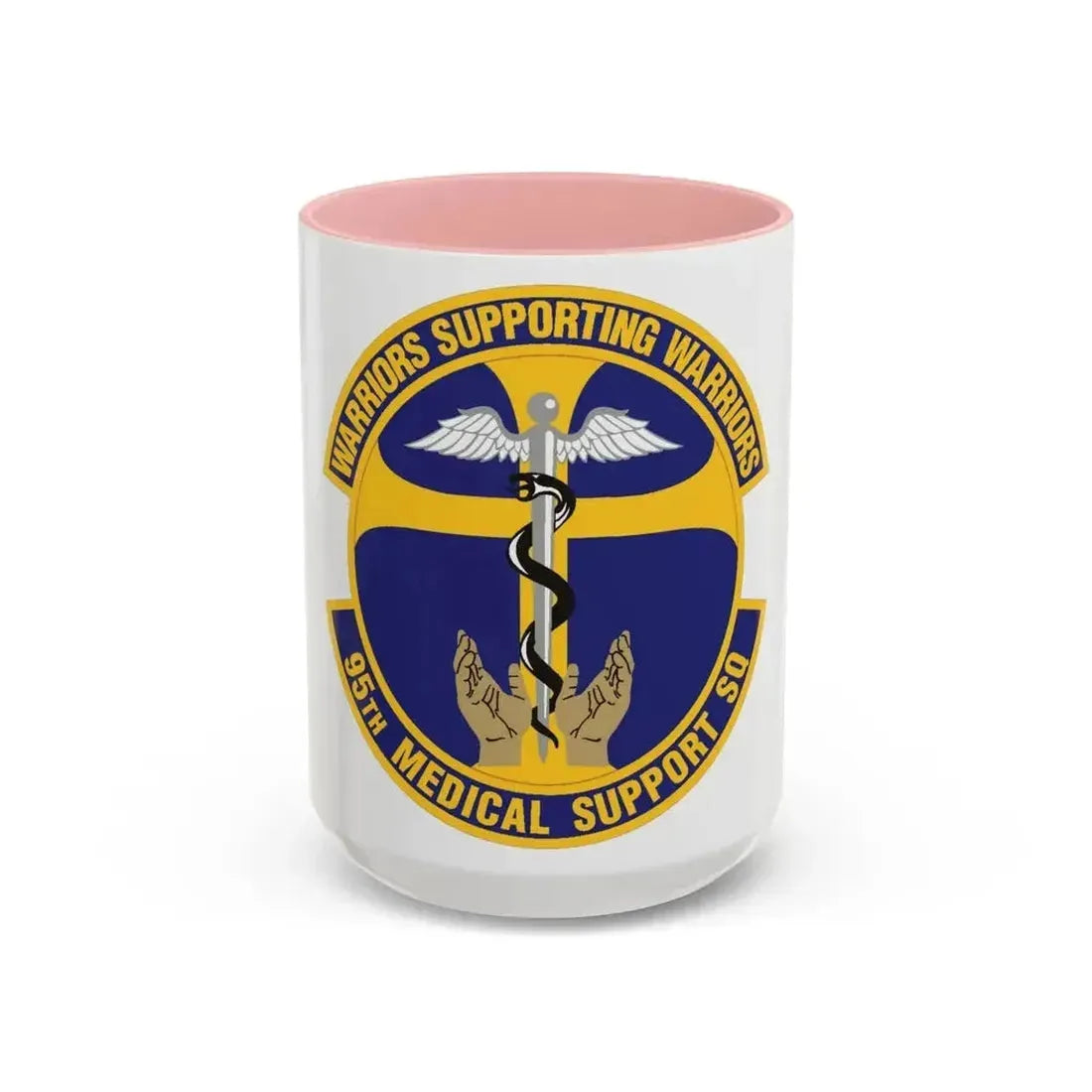 95th Medical Support Squadron (U.S. Air Force) Accent Coffee Mug 15oz Pink - Go Mug Yourself
