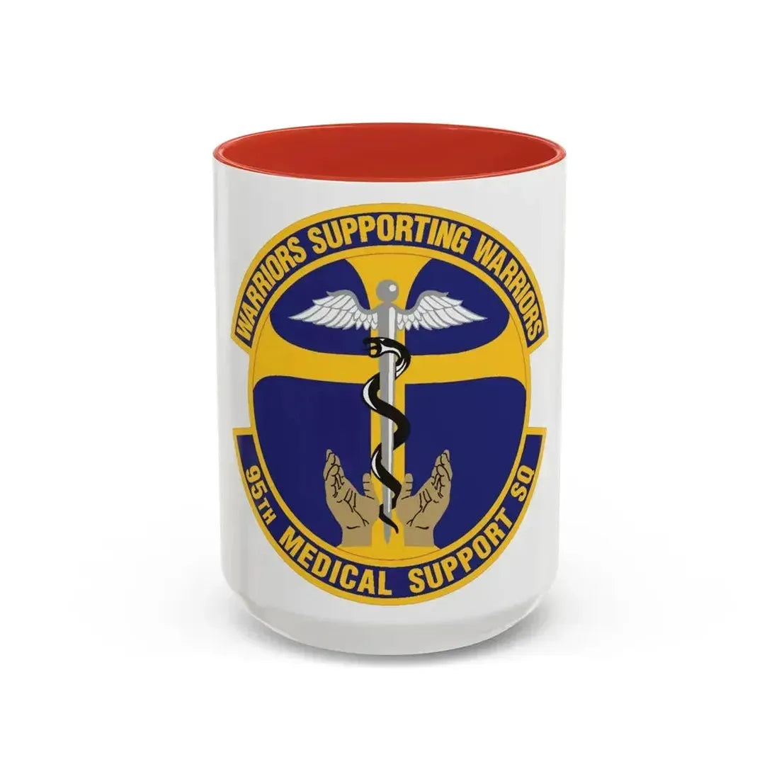 95th Medical Support Squadron (U.S. Air Force) Accent Coffee Mug 15oz Red - Go Mug Yourself