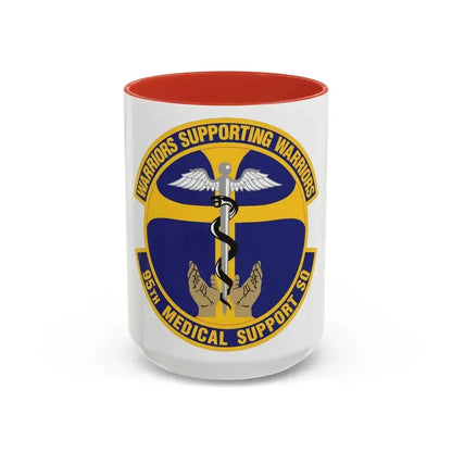 95th Medical Support Squadron (U.S. Air Force) Accent Coffee Mug 15oz Red - Go Mug Yourself